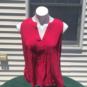 Old Navy Sleeveless Pink Pleated Top Size Medium